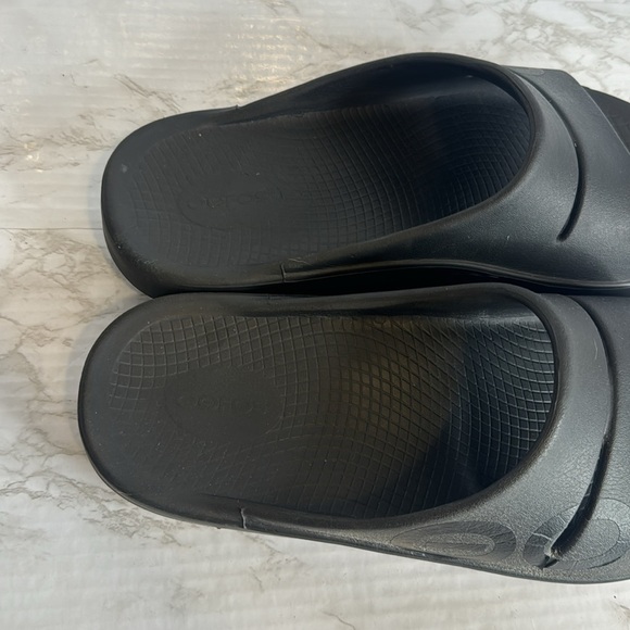 OOFOS OOahh Slide Recovery Sandals Black Mens Size 11 - Picture 5 of 6
